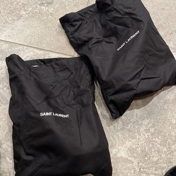 Saint Laurent Jodie Platform Sandals in Metallic Silver, Size 41 NEW +2 DustBags - Picture 14 of 16